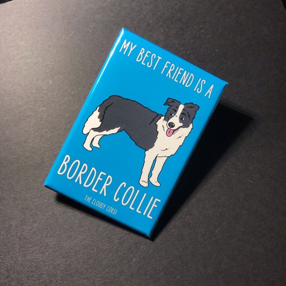 Border Collie Dog Magnet, Handmade Gifts & Decor - Picture 2 of 8